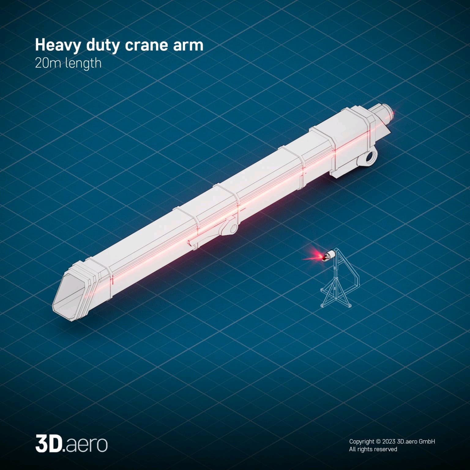 LiDAR-Scan Schwerlastkran-Arm